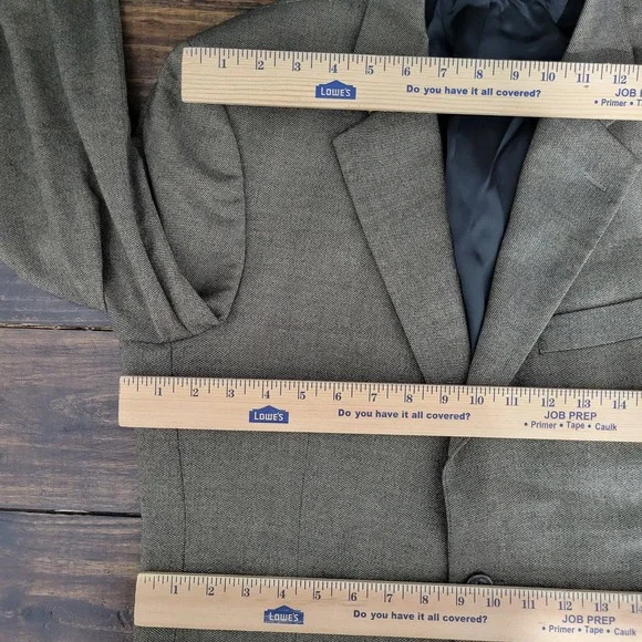 VTG JOS A‎ BANK Men's Sport Coat Blazer Two Button Brown Barley Corn Wool 38R